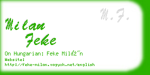 milan feke business card